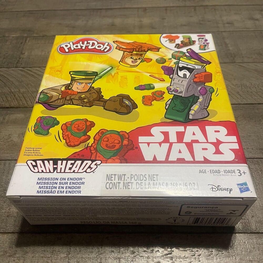Play-Doh Star Wars Can-Heads (Mission On Endor) Ewok Luke Skywalker Stormtrooper